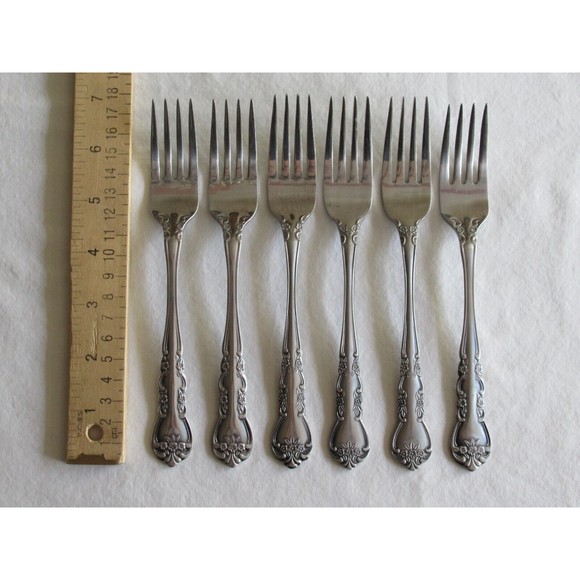 Stanley Roberts Other - Roberts Rogers Co Korea & Taiwan DELIGHT Stainless Lot of 6x Dinner Forks 6.9"
